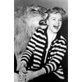 thumbnail image 1 of Anne Francis posing with a lion 24x36 Poster, 1 of 1