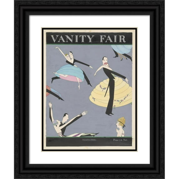 Anne Harriet Fish 12x14 Black Ornate Wood Framed Double Matted Museum Art Print Titled: Dancing Couples (1921)