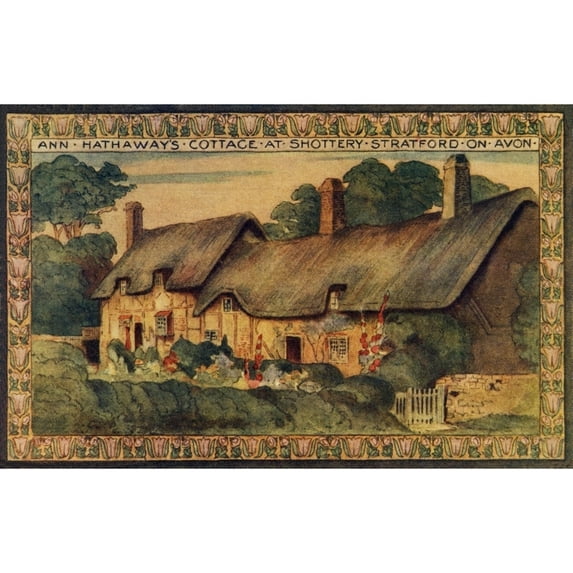 Anne Hathaway'S Cottange Poster Print By Mary Evans Picture Librarypeter & Dawn Cope Collection