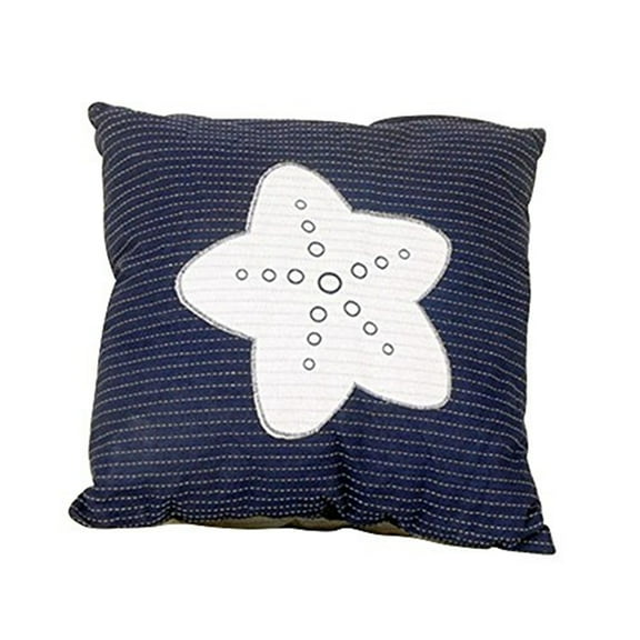 Anne Home - Blue Pillow White Star