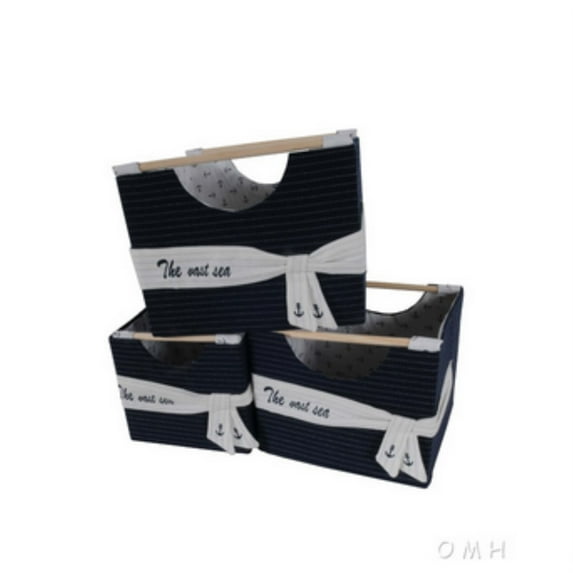 Anne Home - Set of 3 Foldable Fabric Basket