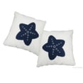 thumbnail image 1 of Anne Home - White Pillow Blue Star set of 2, 1 of 2