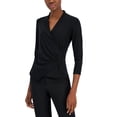 thumbnail image 1 of Anne Klein womens  Asymmetric Top, XL, Black, 1 of 2