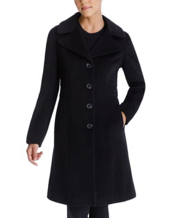 Burberry Black Coatbridge Fox Collar Wool Cashmere Coat - Ann's