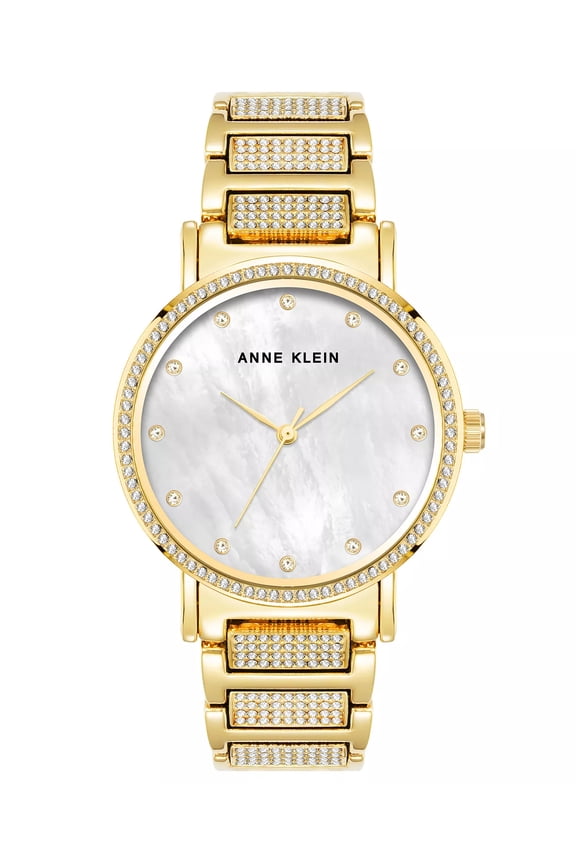 Crystal Bezel and Bracelet White Mother-of-Pearl Ladies Watch AK-4004MPGB