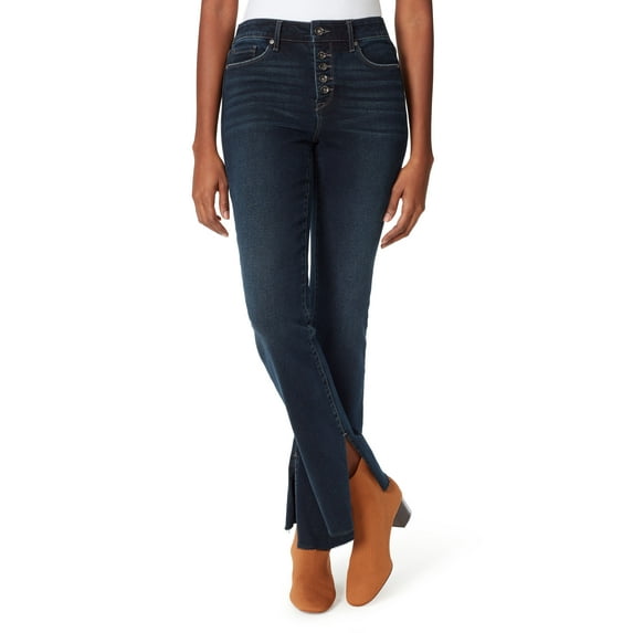 Anne Klein Denim Sport Womens Bootcut With Inside Slit Jeans Jones 14