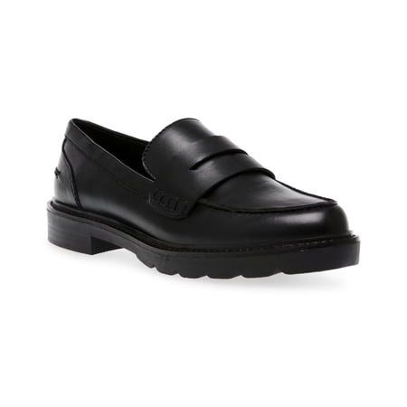 Anne Klein Elia Lug Sole Loafers Black Smooth 11M