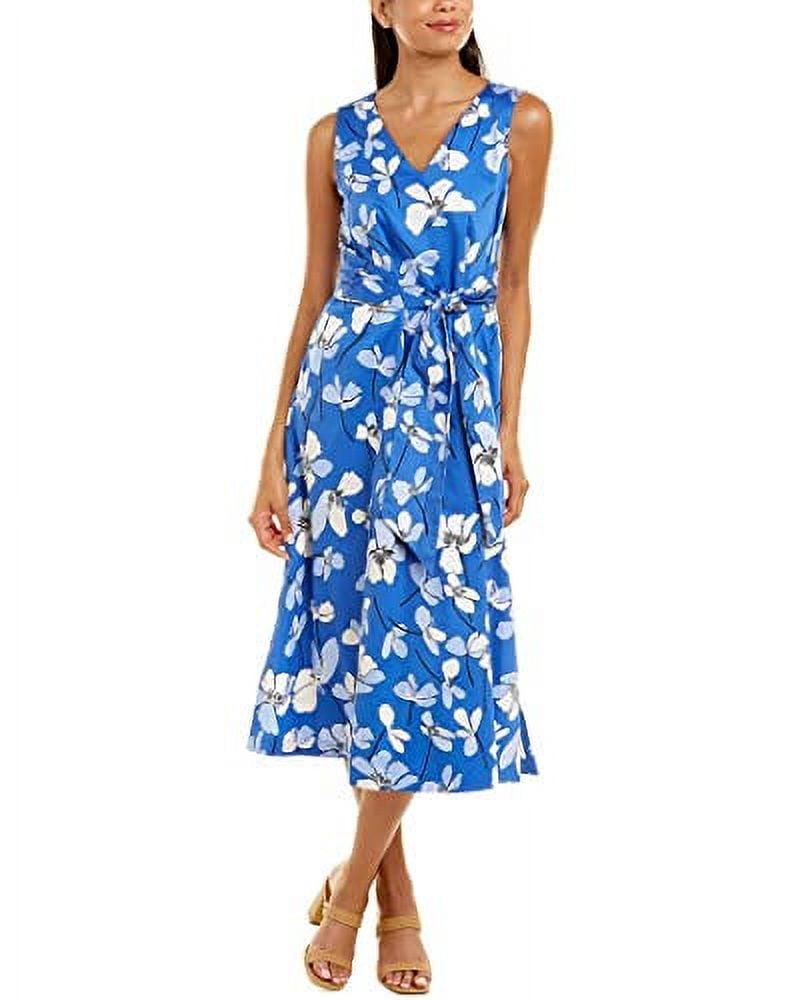 white dress with blue flowers maxi Zapaka Women White Blue Flower Wedding Party Guest Dress A Line Ruffled High-Low Dress, White Blue Flower / US20W