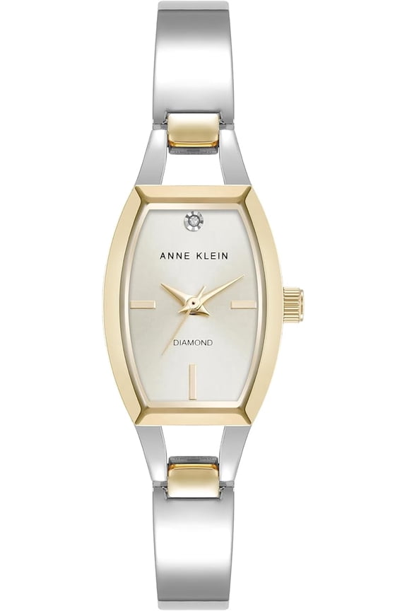 Genuine Diamond Dial Bangle Ladies Watch