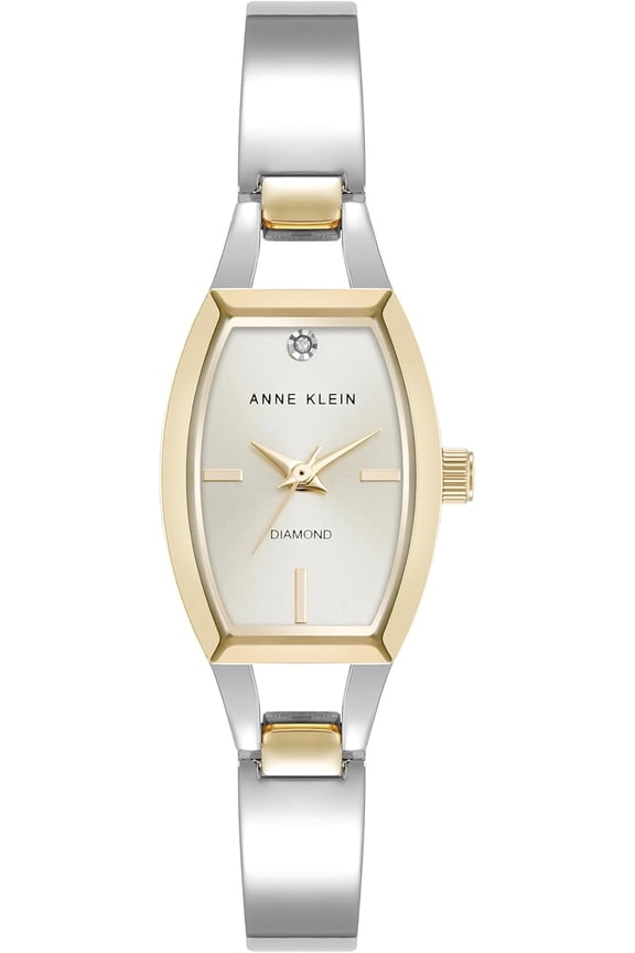 Genuine Diamond Dial Bangle Ladies Watch