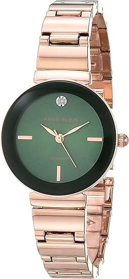 Anne Klein Watch Genuine Diamond Dial Bracelet Women - Rose Gold Green Anne Klein Women main image 4