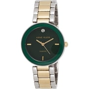 Anne Klein Gold-Tone Stainless Steel Green Dial Ladies Watch