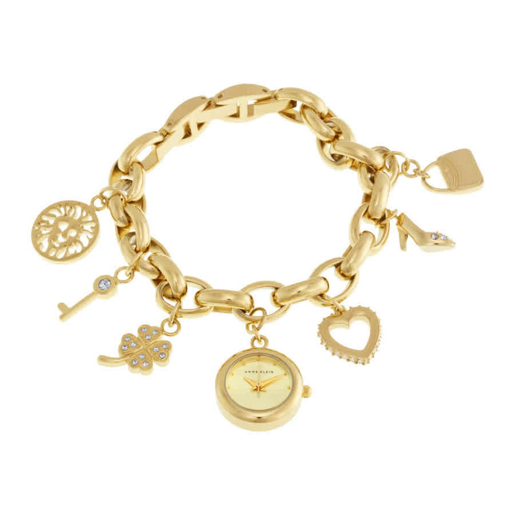 Anne Klein Charm Bracelet Watch 7604CHRM Gold Chain for Women, Women's  Fashion, Watches & Accessories, Watches on Carousell