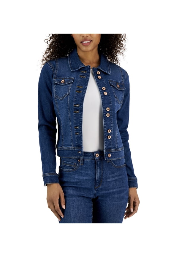 Jeans Women's Button Up Long Sleeve Denim Jacket Blue Wash Size 6