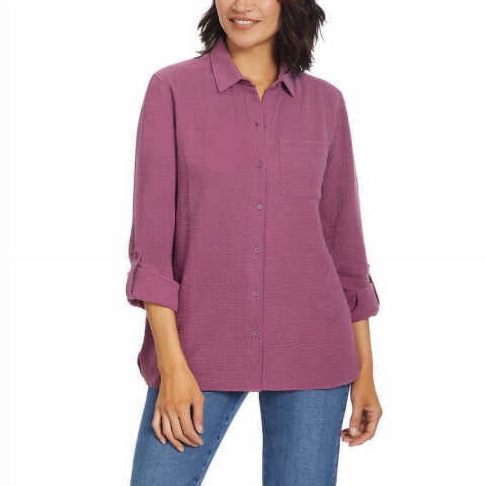 Anne Klein Ladies Gauze Button Up Top Shirt Blouse New Variety 1586160
