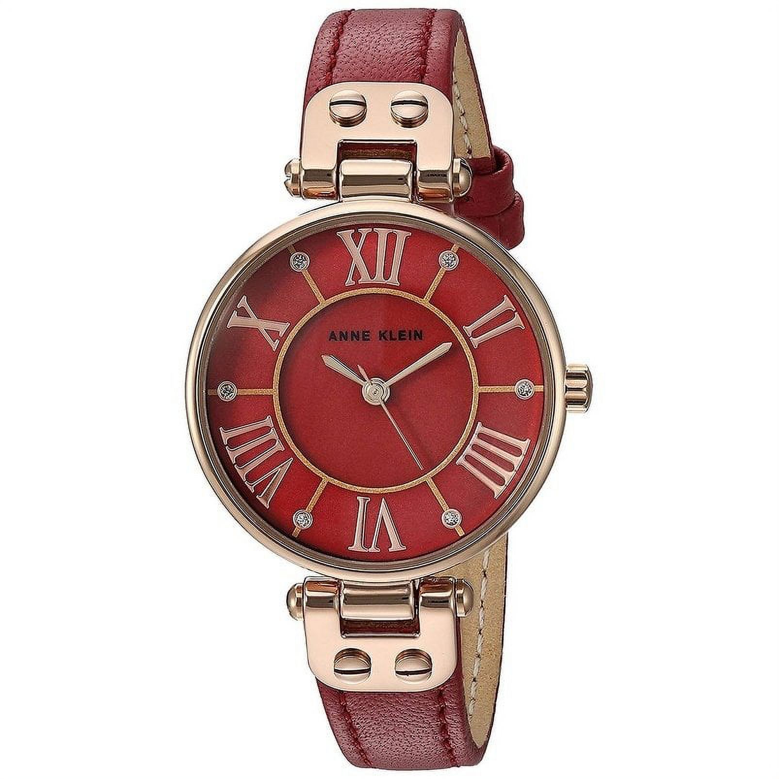 Anne Klein Leather Ladies Watch AK2718RGBE