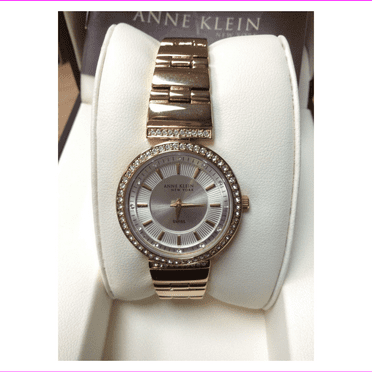 Anne Klein New York 12/2258SVRG Swarovski Crystal Rose Gold Tone Watch
