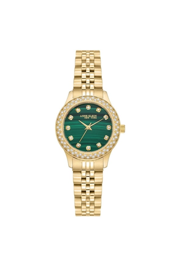 New York Women's Green Dial Gold-Tone Quartz Watch 12/7784MAGB