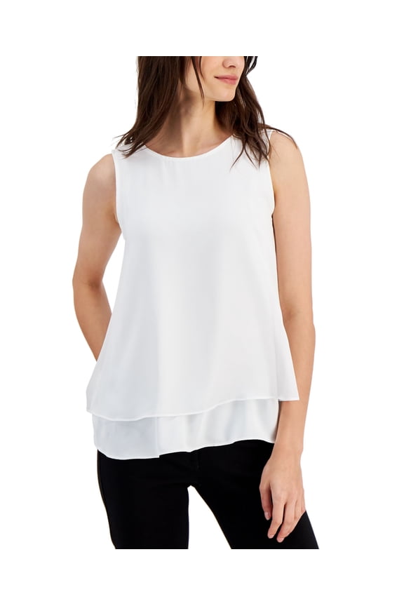 Petite Layered Blouse White PS