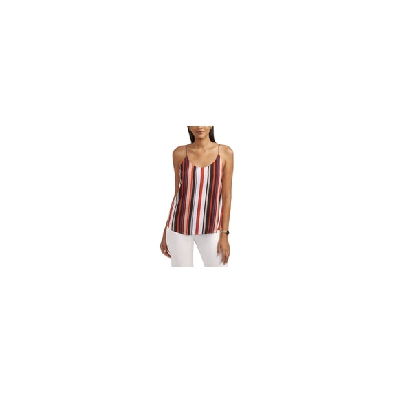Anne Klein Petite Striped Scoop-Neck Camisole Poppy Combo PXS