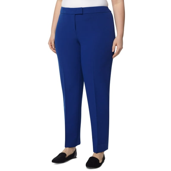 Anne Klein Plus Size Bowie Straight Leg Pants Magritte Blue 24W