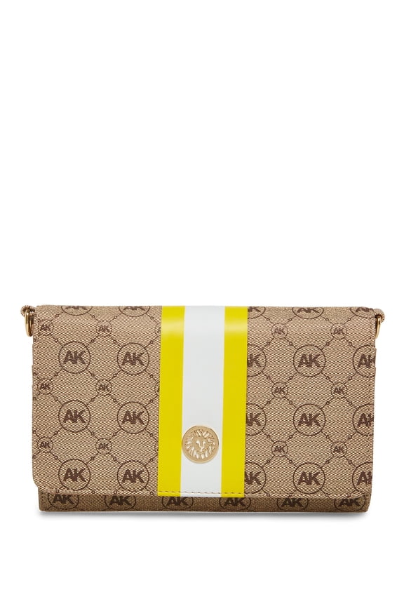 Ring Logo Wallet On A String w/Varsity Stripe Cream Brown Logo/Anne White/Bright Daffodil/Brownie One Size