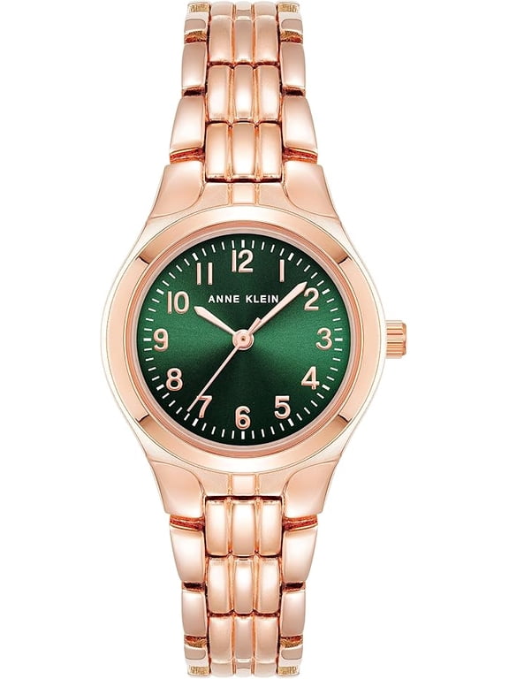 Rose Gold-Tone Green Dial Easy Reader Ladies Watch
