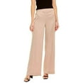 thumbnail image 1 of Anne Klein Satin Side-Zip Wide-Leg Pants Latte 6, 1 of 1