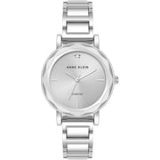 Anne Klein Silver-Tone Faceted Crystal Diamond Dial Ladies Watch AK-3967SVSV