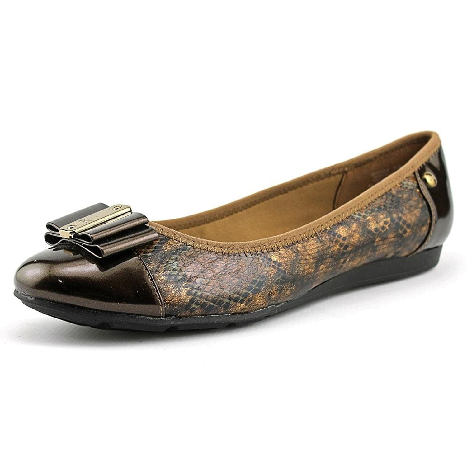 Anne Klein Sport Aricia Women US 7.5 Bronze Flats Walmart