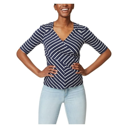 Womens Alyssa Cross Over Top Ember Stripe-Cosmos Combo M
