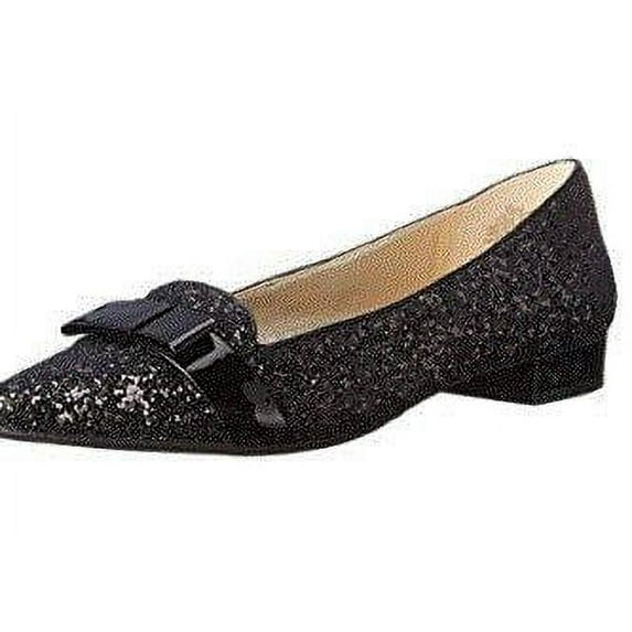 Anne Klein Woman's Loafers Black Glitter 5.5M
