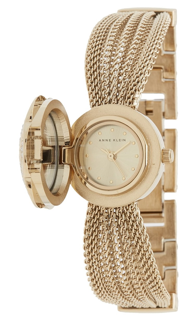 Anne Klein Women's AK-1046CHCV Gold Metal Swiss Quartz Fashion Watch