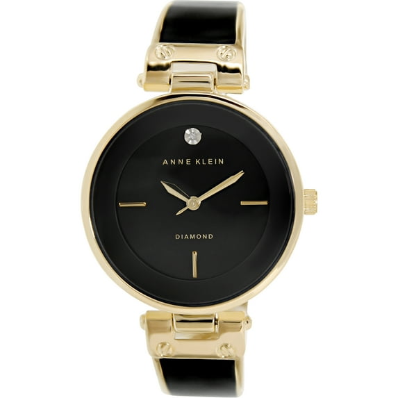 Anne Klein Women's AK-1414BKGB Black Stainless-Steel Quartz Fashion Watch