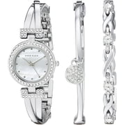Anne Klein Womens AK-1869SVST Silver Metal Analog Quartz Fashion Watch