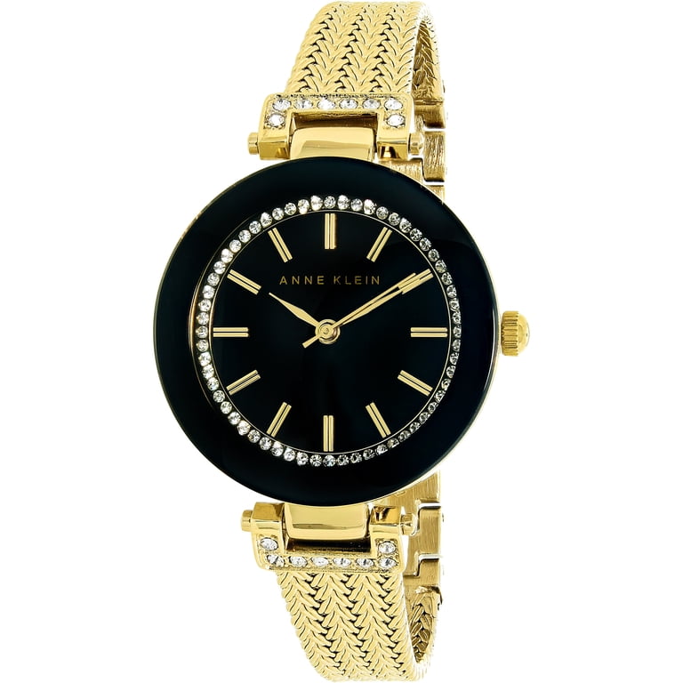 Anne Klein Women's AK-1906BKGB Gold Stainless-Steel Quartz Dress Watch -  Walmart.com