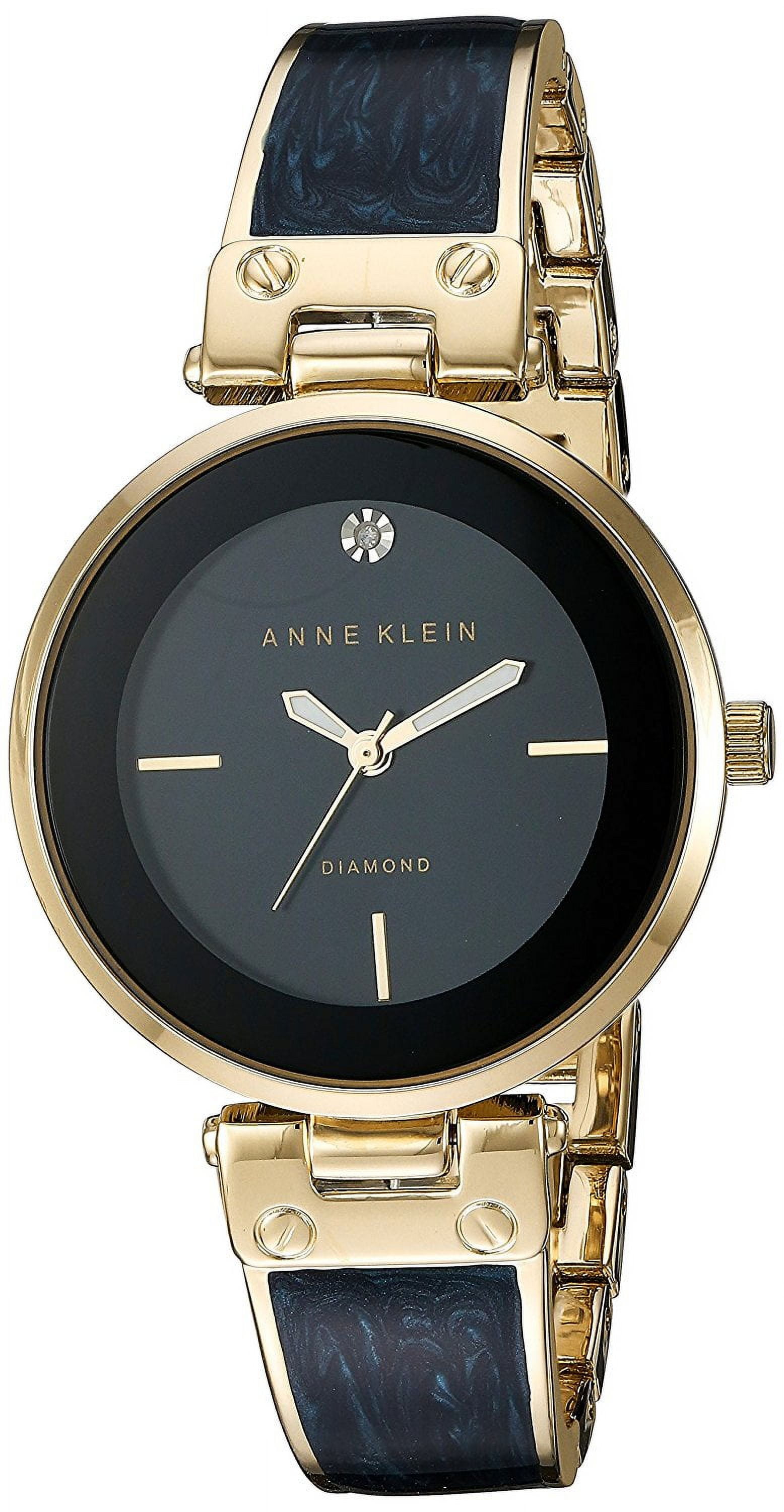 Anne Klein Women's Japanese Quartz Dress Watch with Metal Strap, Gray, 8 (Model: AK/2716GYST) AUTHENTIC Anne Klein Women\u0027s Japanese Quartz Dress Watch with Metal Strap,  Gold Model: AK&frasl;3784CHGB