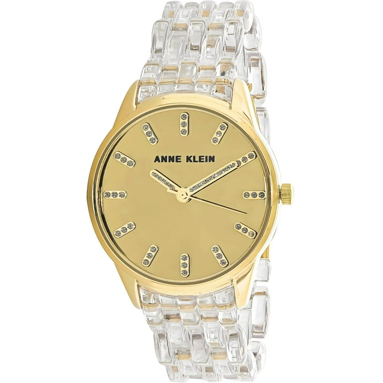 Anne Klein Women's AK-2616CLGB Gold Resin Quartz Fashion Watch
