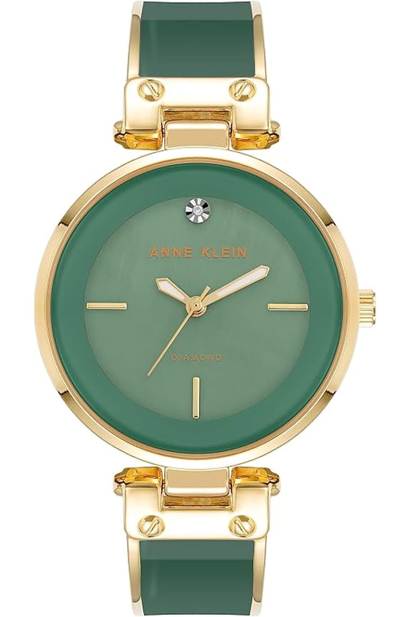 Women's Genuine Diamond Dial Bangle Watch, AK/1414