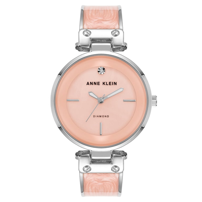 Women\'s Genuine Diamond Dial Bangle Watch Pink /Rose Gold Anne Klein Women main image 3