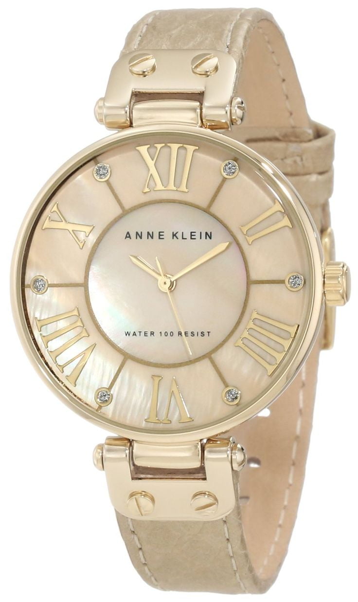 Anne Klein Women's Leather Watch AK-1012GMGD - Walmart.com