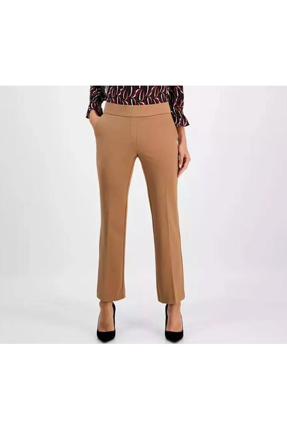 Women's Mid-Rise Pull-On Trouser Pants Vicuna Petite Size PL