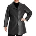 thumbnail image 1 of Anne Klein Women's PLUS SIZE Walker Leather Coat (Black, 0X), 1 of 2