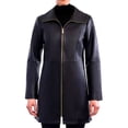 thumbnail image 1 of Anne Klein Women's Petite Zip-Front Leather Coat (Black, PXS), 1 of 1