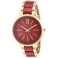 thumbnail image 1 of Anne Klein Women's Resin Bracelet Watch Red with Gold AK/1412RDGB, 1 of 7