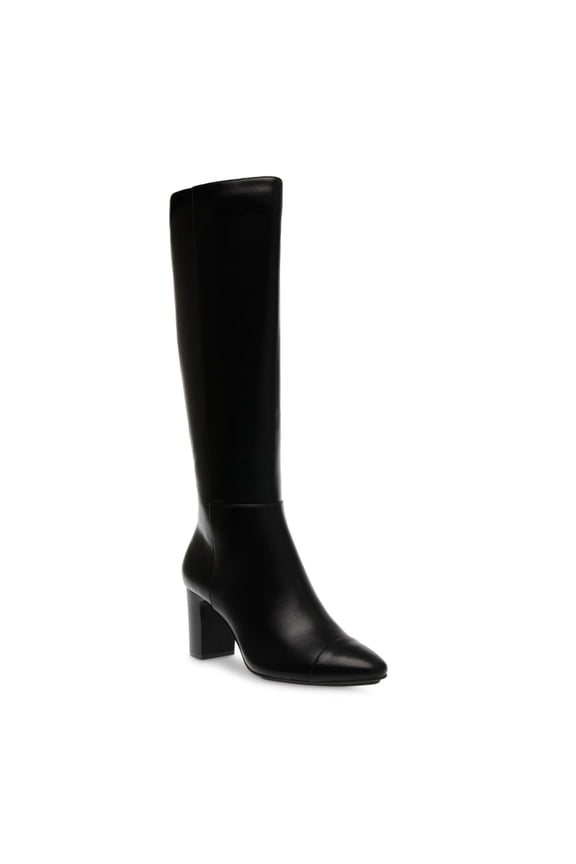 Women's Spencer Almond Toe Knee High Wide Calf Boots - Black Smooth
