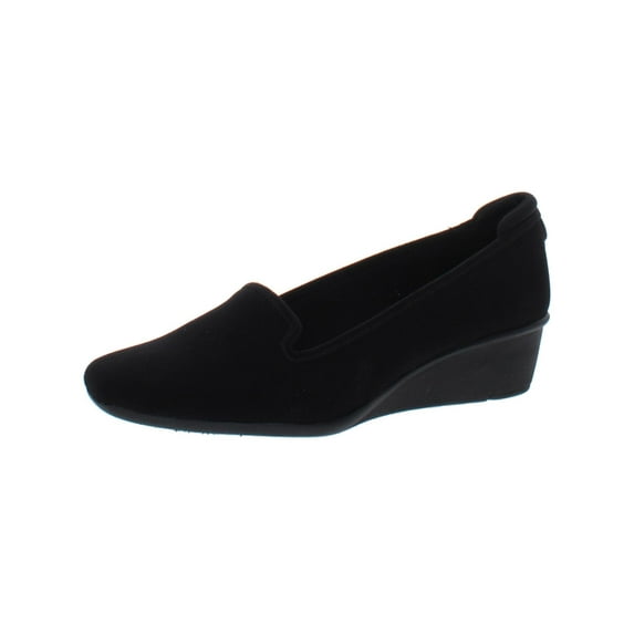 Anne Klein Womens AK Winnefred Slip On Round Toe Wedge Heels