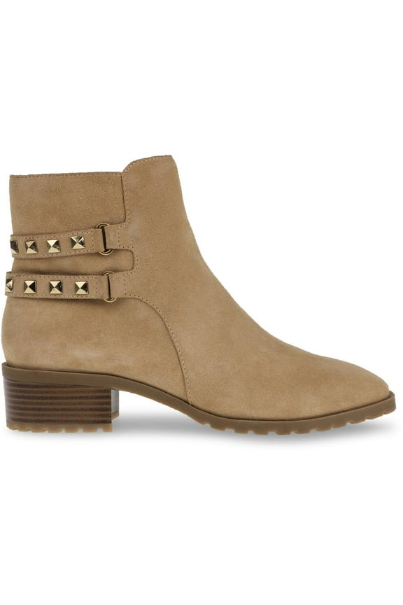 Womens Caleb Zipper Block Heel Ankle Boots