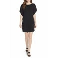 thumbnail image 1 of Anne Klein Womens Cascade Flutter Sleeve Dress Black 4, 1 of 1