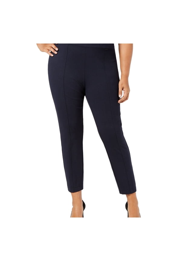 Womens Navy Skinny Wear To Work Pants Plus Size: 3X